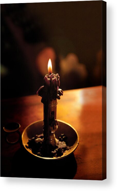 Candle Photographs Acrylic Print featuring the digital art Soft Light by David Davies