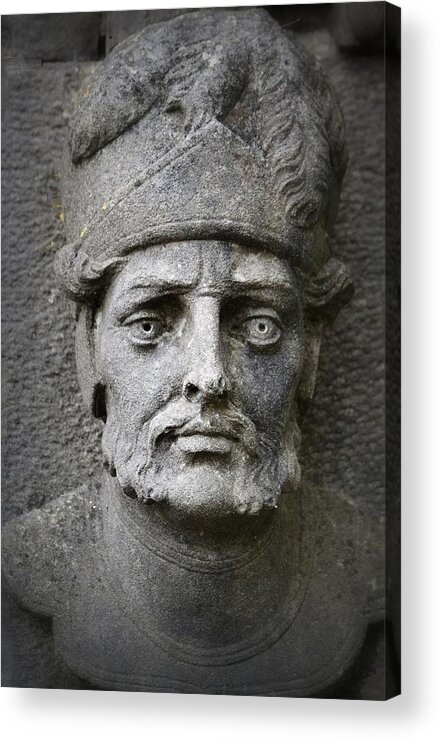 Ireland Acrylic Print featuring the photograph Soldier Relief Carving by Nadalyn Larsen