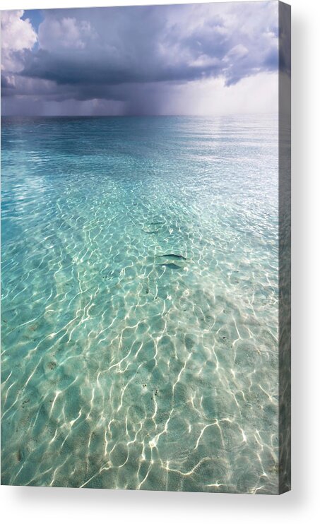 Maldives Acrylic Print featuring the photograph Somewhere is Rainy. Maldives by Jenny Rainbow