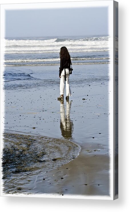 Beach Acrylic Print featuring the photograph Somewhere Out There by Geraldine Alexander