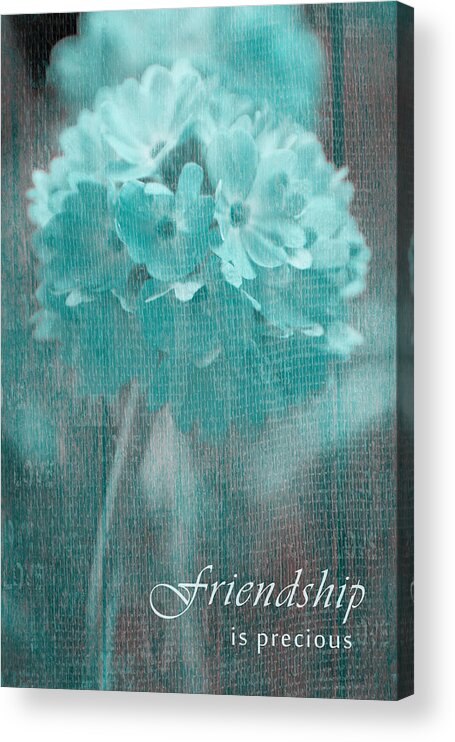 Design Acrylic Print featuring the photograph Sphere Floral - gr13tq - Frienship by Variance Collections
