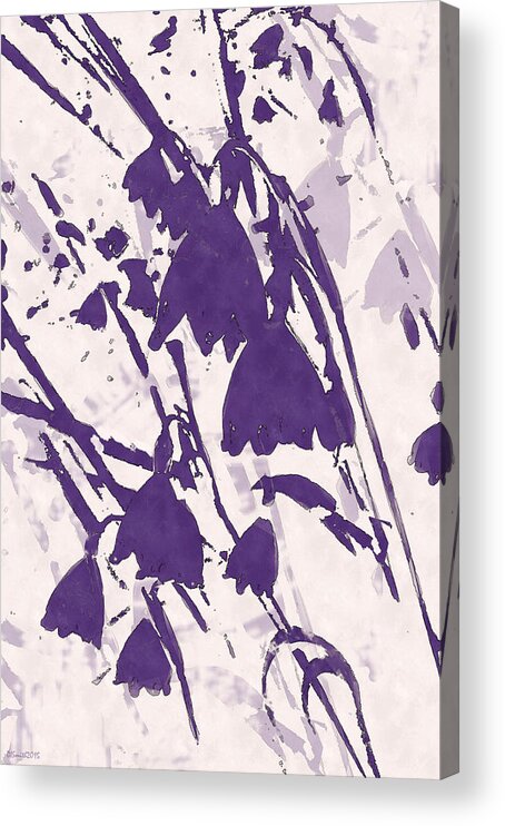 Nature Acrylic Print featuring the digital art Spring Dream in Purple by Deborah Smith