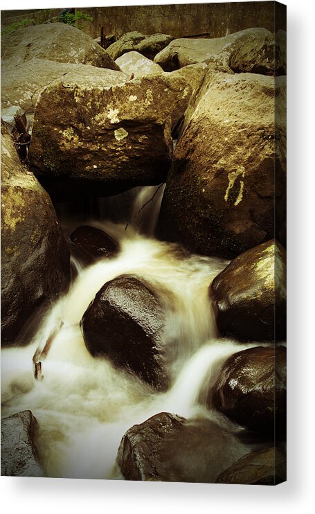 St. Peters Village Acrylic Print featuring the photograph St. Peters Rocks by Michael Porchik
