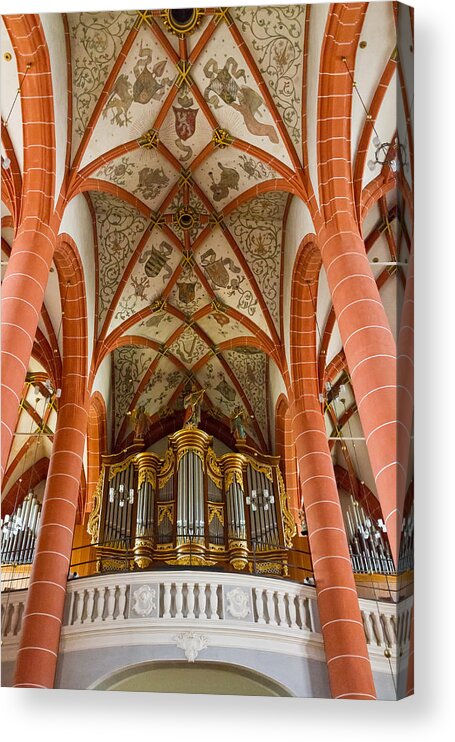 Germany Acrylic Print featuring the photograph St Wendel Basilica organ by Jenny Setchell
