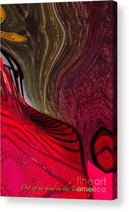 Abstract Acrylic Print featuring the mixed media Stairway to hell by Blair Stuart