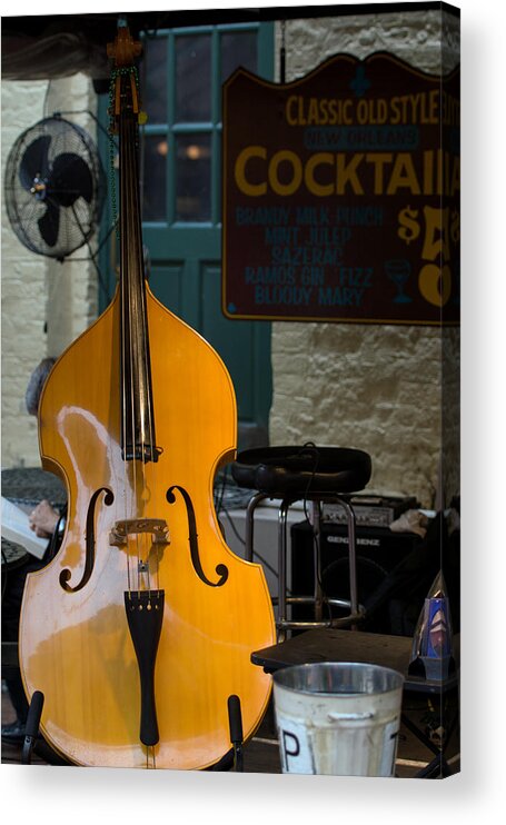 New Orleans Acrylic Print featuring the photograph Stand Up Bass by Gregory Cox