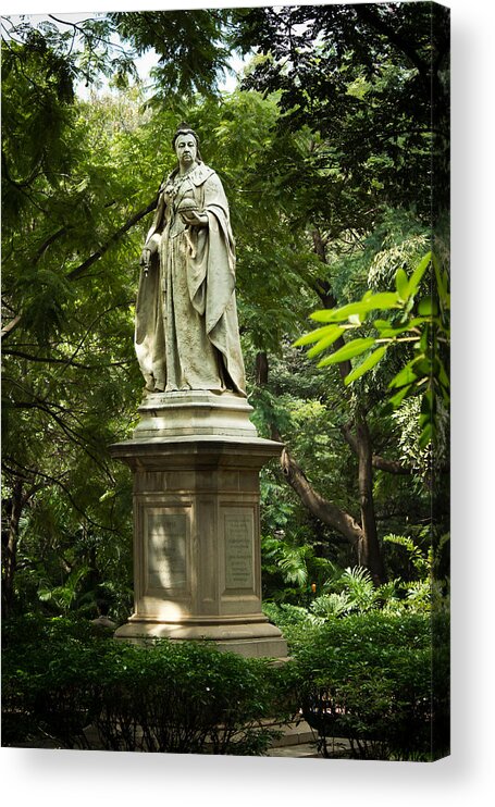 Statue Acrylic Print featuring the photograph Statue of Queen Victoria at Cubbon Park Bangalore by SAURAVphoto Online Store