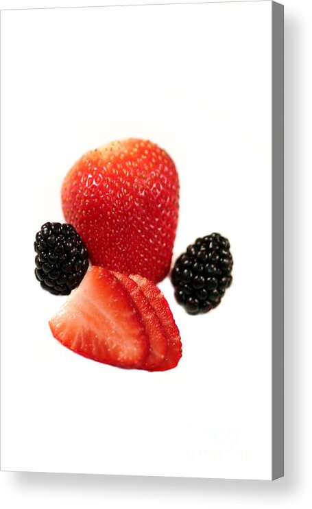 Fruit Acrylic Print featuring the photograph Strawberry Blackberry by Henrik Lehnerer