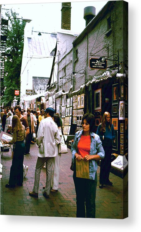 Street Scene Acrylic Print featuring the photograph Street Art Sale by Donna Walsh