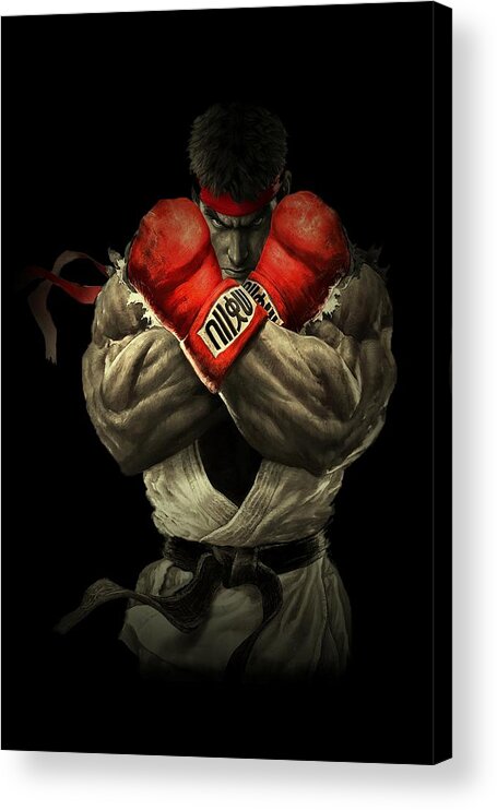 Man Acrylic Print featuring the digital art Street Fighter by Movie Poster Prints