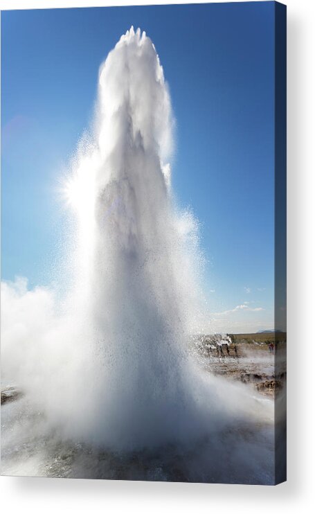 Tranquility Acrylic Print featuring the photograph Strokkur Geyser, Geysir National Park by Peter Adams