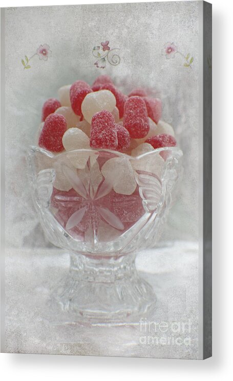 Red Acrylic Print featuring the photograph Sugar and Spice Love Red and White by Ella Kaye Dickey