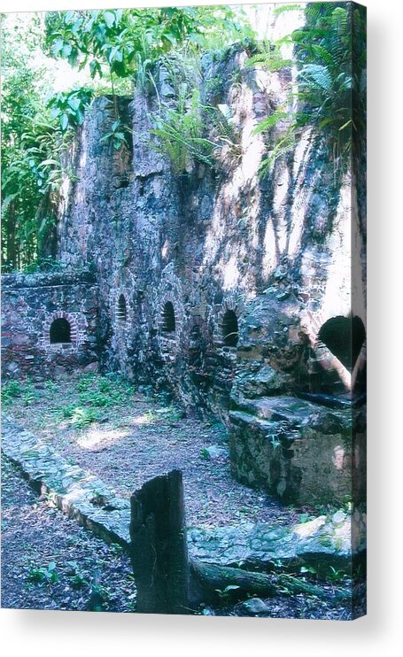 Cinnamon Bay Acrylic Print featuring the photograph Sugar Mill Ruins by Robert Nickologianis