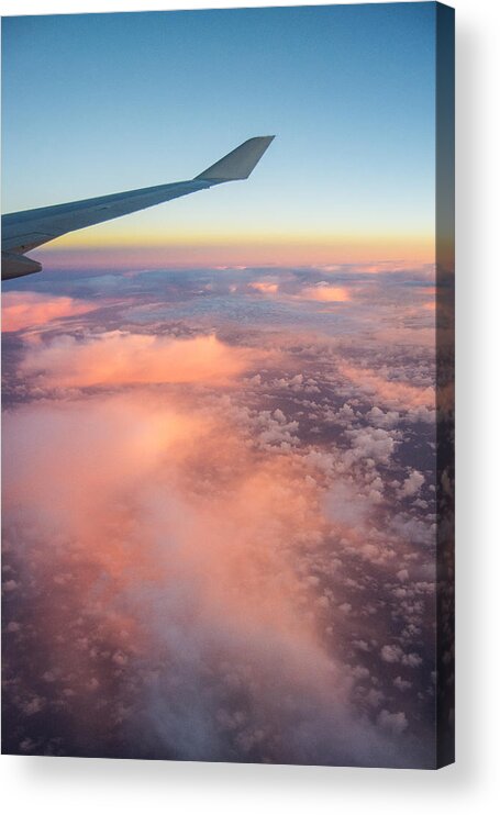 Aerial Acrylic Print featuring the photograph Sunrise Clouds by Parker Cunningham