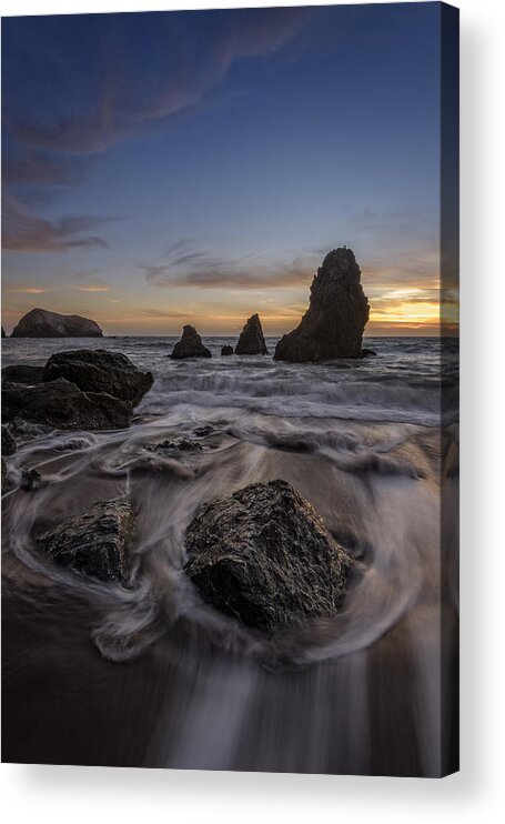 Marin Headlands Acrylic Print featuring the photograph Sunset Goodbye by Rick Berk