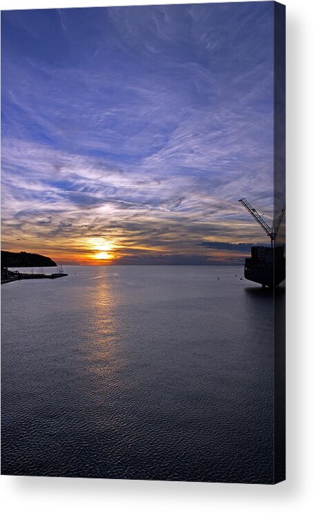 Setting Sun Acrylic Print featuring the photograph Sunset in Adriatic by Tony Murtagh