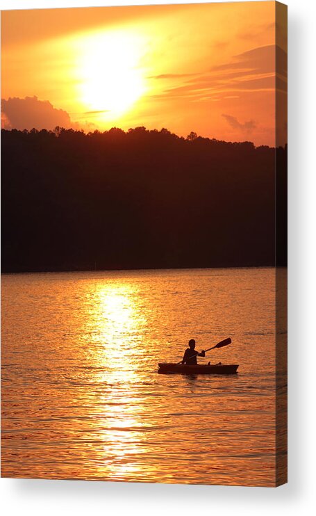 Sunset Acrylic Print featuring the photograph Sunset Paddle by Andre Turner