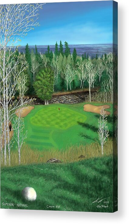 Galaxy Note Acrylic Print featuring the digital art Superior National Golf Canyon 8 by Troy Stapek