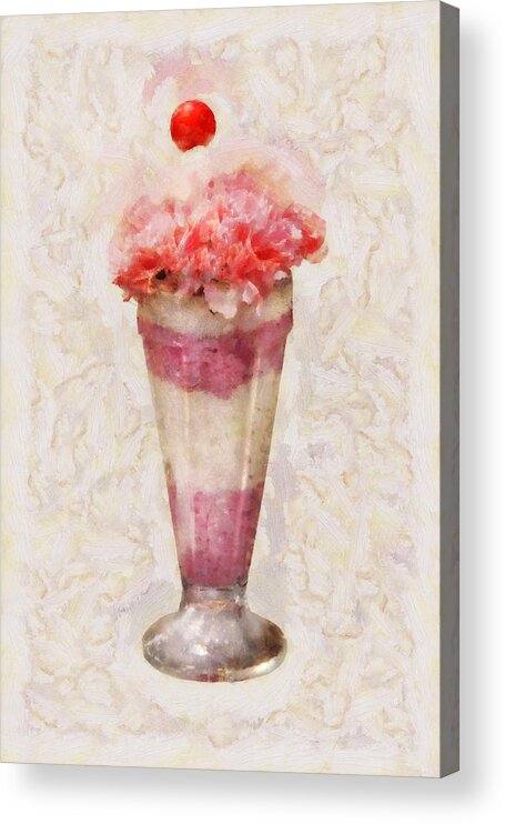 Ice Cream Acrylic Print featuring the photograph Sweet - Ice Cream - Ice Cream Float by Mike Savad