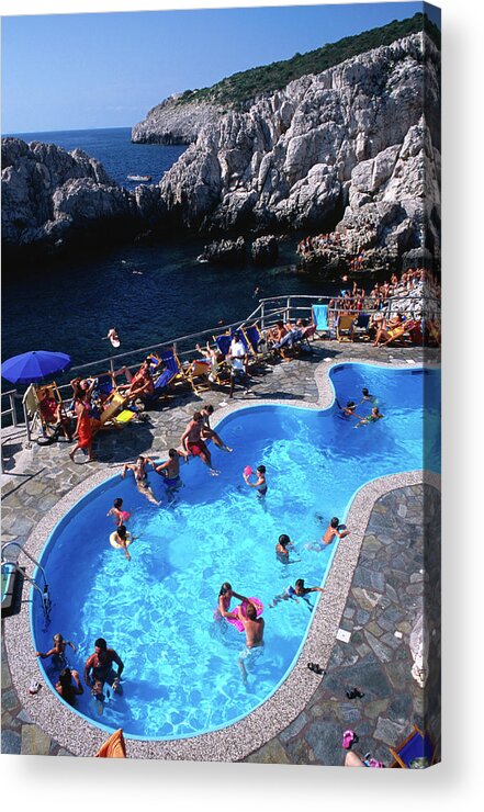 Shadow Acrylic Print featuring the photograph Swimming Pools And Rock Pools At Punta by Dallas Stribley