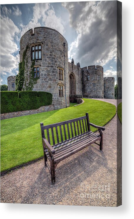 Hdr Acrylic Print featuring the photograph The Castle Bench by Adrian Evans