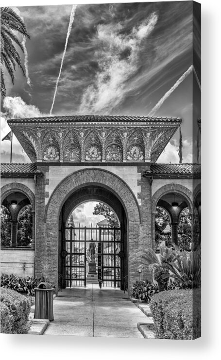 St. Augustine Acrylic Print featuring the photograph The Flagler College Entrance by Howard Salmon