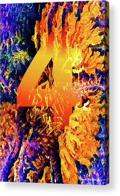 4 Acrylic Print featuring the digital art The Four of Creation by Chuck Mountain