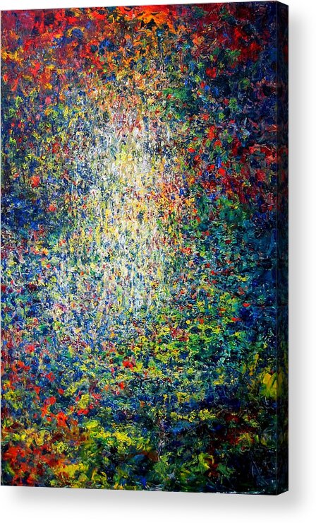 Abstract Acrylic Print featuring the painting The garden by Alan Kenny