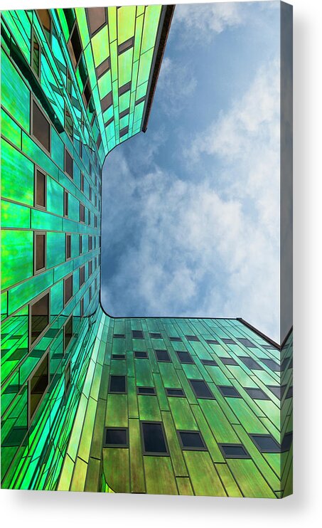 Holland Acrylic Print featuring the photograph The Green Building by Leon