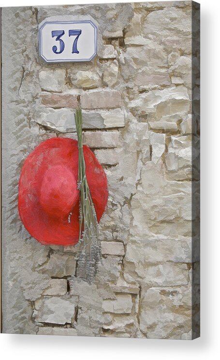 Europe Acrylic Print featuring the photograph The Hanging Red Hat by David Letts