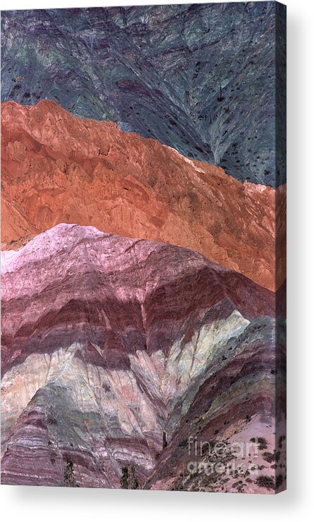 Argentina Acrylic Print featuring the photograph The Hill of Seven Colors Argentina by James Brunker