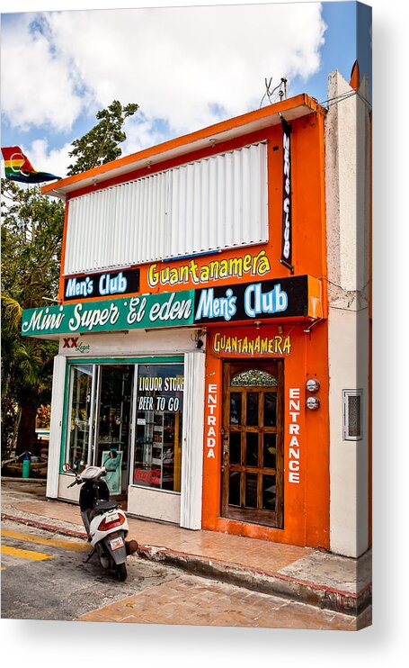 Guantanamera Acrylic Print featuring the photograph The Men's Club by Melinda Ledsome