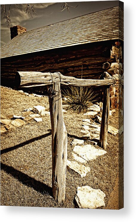 West Acrylic Print featuring the photograph The Old Hitching Post by Lincoln Rogers