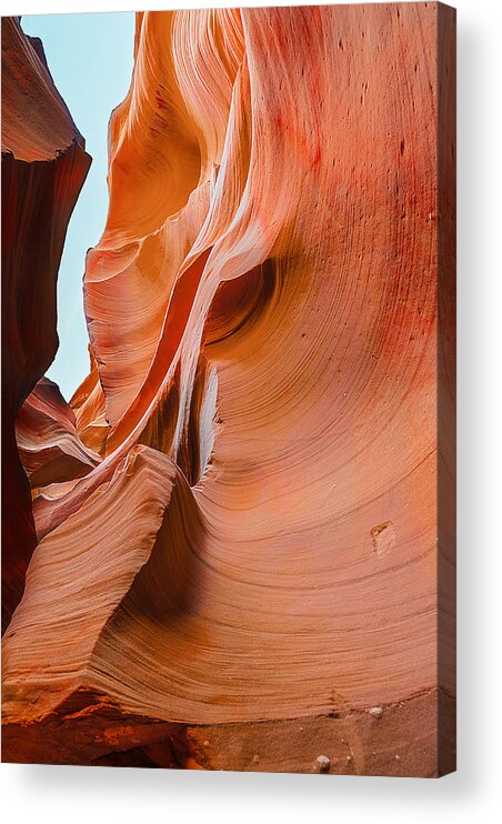 Antelope Canyon Acrylic Print featuring the photograph The Orange Wall by Jason Chu