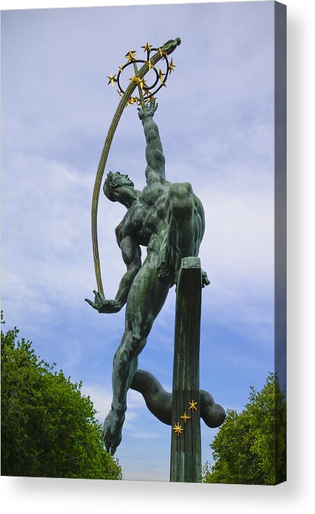 Donal De Lue Acrylic Print featuring the photograph The Rocket Thrower by Theodore Jones