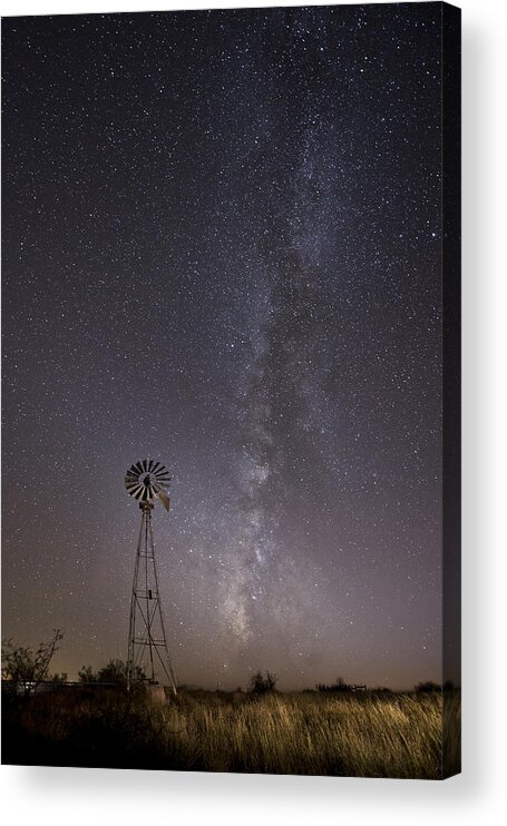 Milkyway Acrylic Print featuring the photograph The Stars Over Rural West Texas by Melany Sarafis