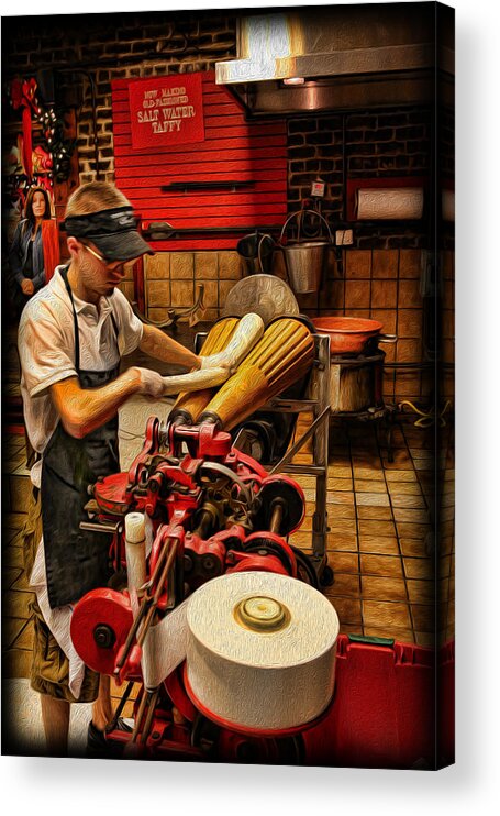 The Taffy Maker Acrylic Print featuring the photograph The Taffy Maker by Lee Dos Santos