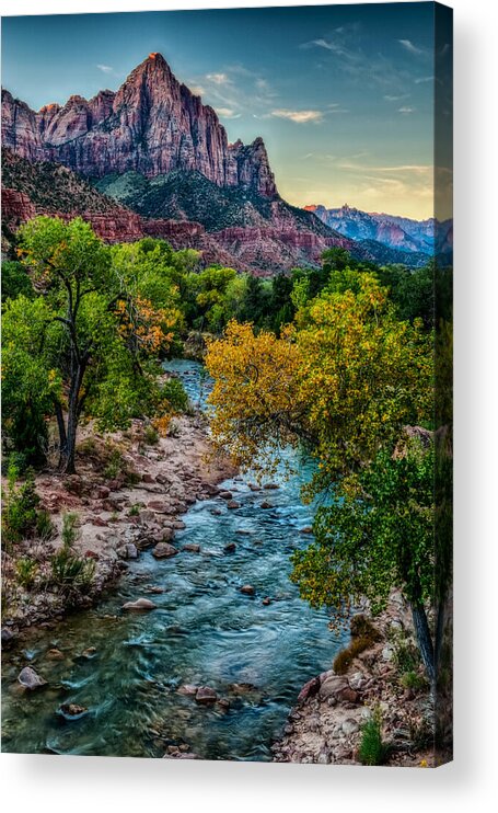 Zion Acrylic Print featuring the photograph The Watchman at Sunrise by George Buxbaum