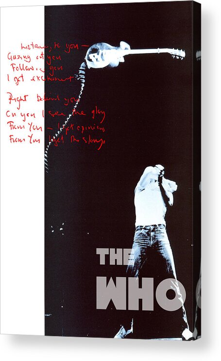 The Who Acrylic Print featuring the digital art The Who by Sean Parnell