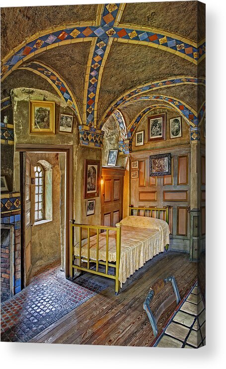 Byzantine Acrylic Print featuring the photograph The Yellow Room At Fonthill Castle by Susan Candelario