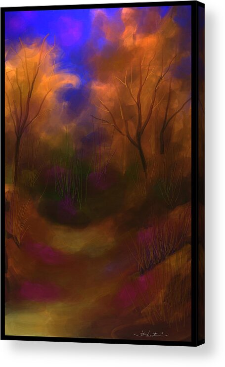 Landscape Acrylic Print featuring the painting There Are Times by Steven Lebron Langston