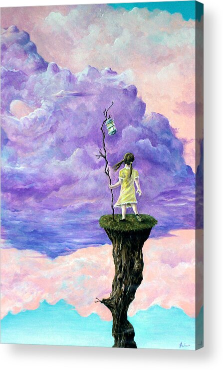 Girl Acrylic Print featuring the painting To The Ends Of The Earth by James Andrews