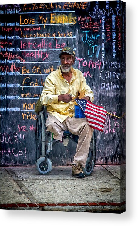 America Acrylic Print featuring the photograph To Those Who Served by John Haldane