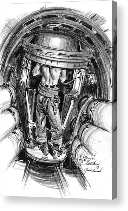 Top Turret B-17 1943 Acrylic Print featuring the photograph Top Turret B-17 1943 by Padre Art