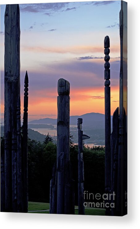 Totems Acrylic Print featuring the photograph Totems Aglow by Maria Janicki