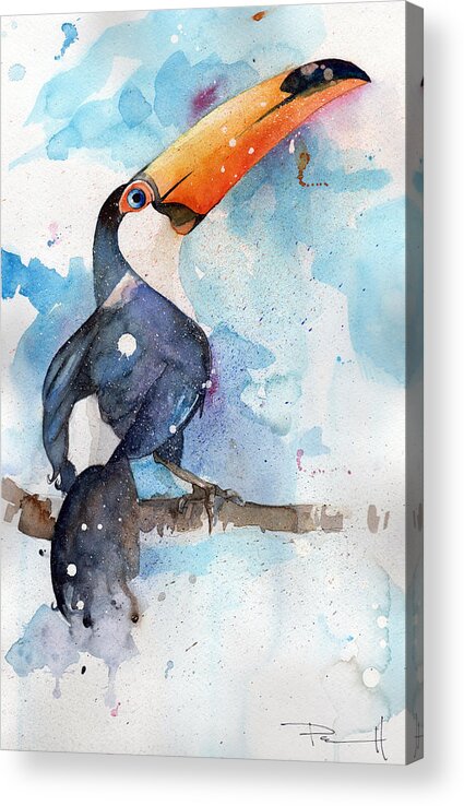 Toucan Acrylic Print featuring the painting Toucan Sam by Sean Parnell