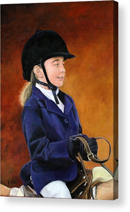 Young Girl Acrylic Print featuring the painting Touch of Class by Rick Fitzsimons