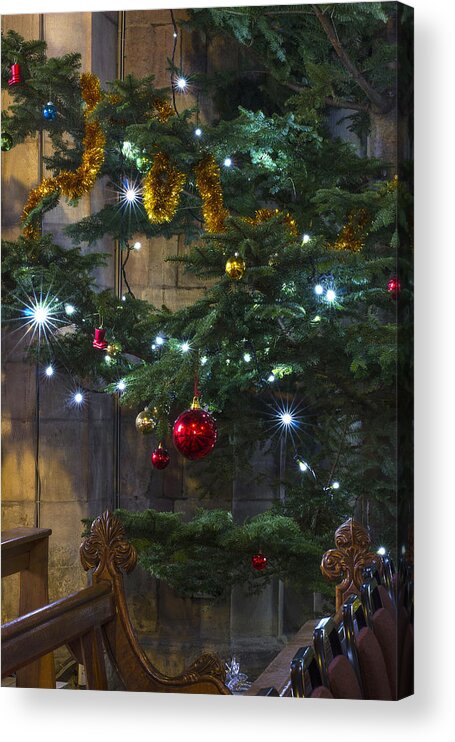 Tree Acrylic Print featuring the photograph Tree Lights and Baubles by Ian Mitchell