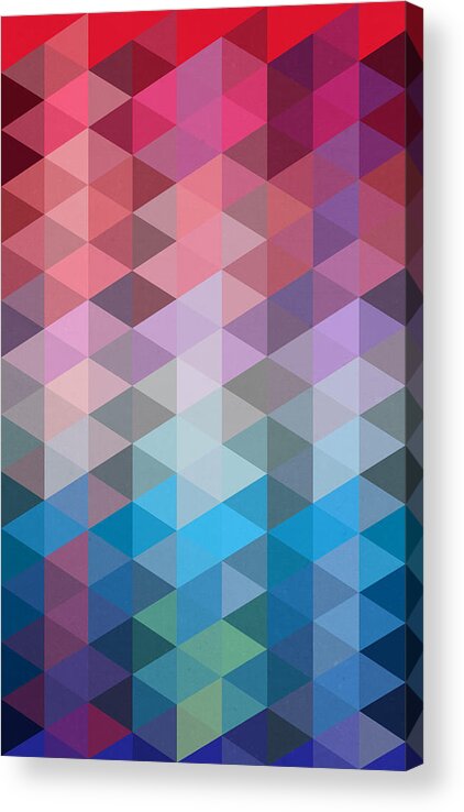 Contemporary Acrylic Print featuring the painting Triangles by Mark Ashkenazi