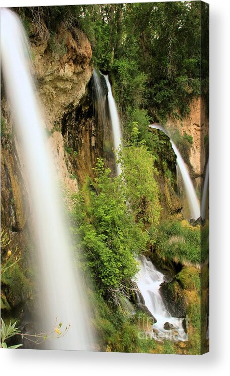 Rifle Falls Acrylic Print featuring the photograph Triple Falls At Rifle by Adam Jewell
